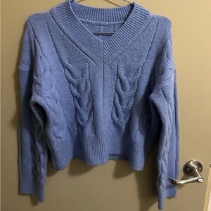 Pastel blue color knit sweater